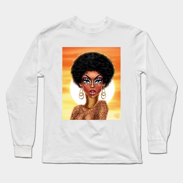 Black Excellence Long Sleeve T-Shirt by artemysa